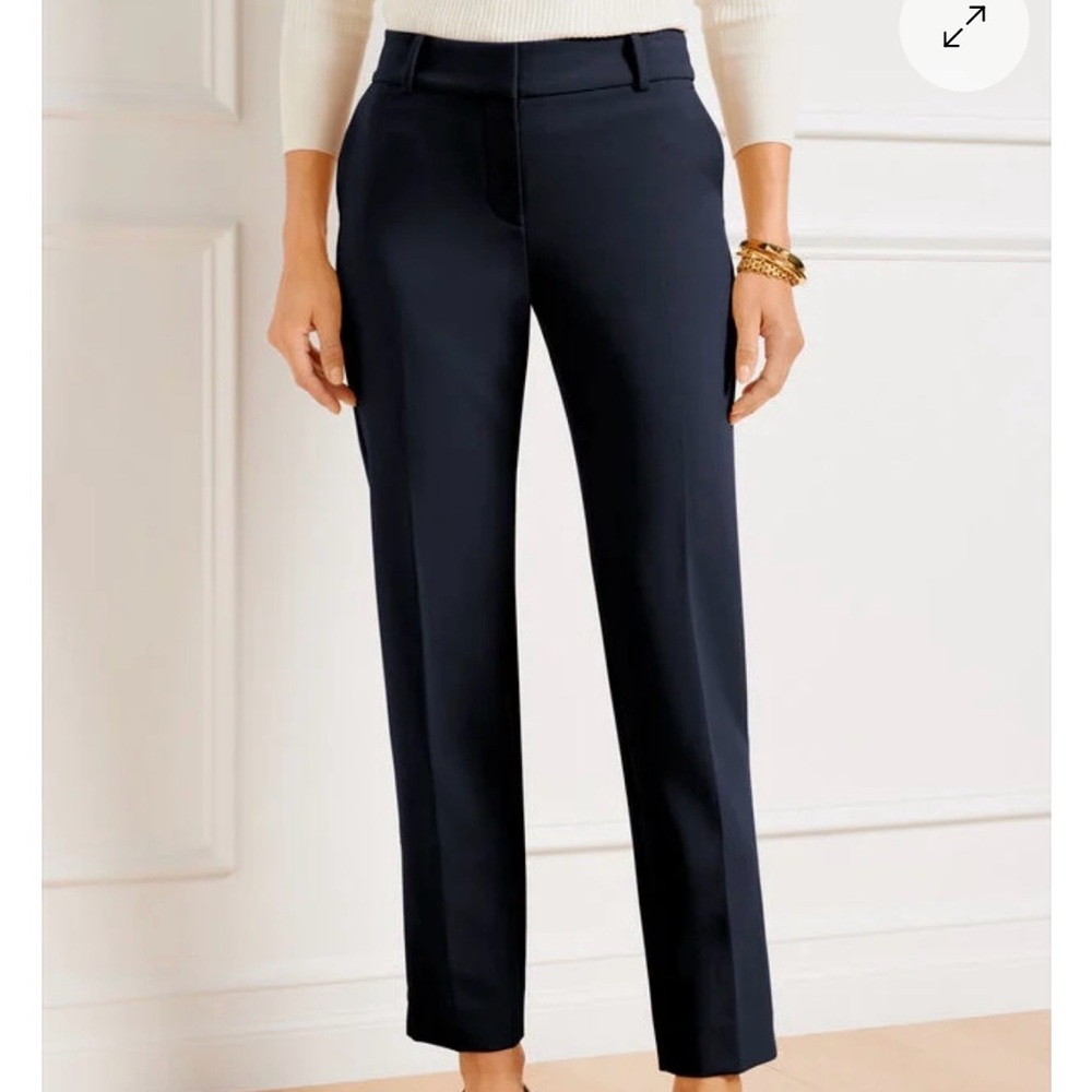 Talbots Petite Hampshire Curvy Navy Ankle Pants
